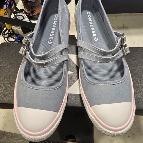 Woman's Shoes Converse Chuck Taylor All Star Dainty Mary Jane Ballet Blue Sz 9.5 - Picture 4 of 14